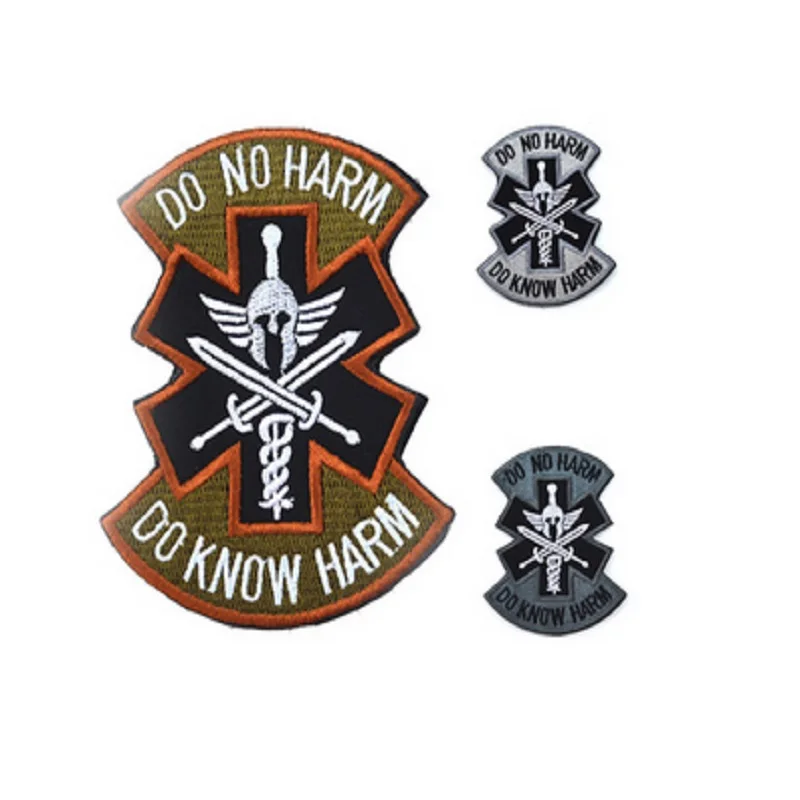10 шт./лот 3D вышивка заплатки петля и крючок Военно-медицинский повязка Я - полевой медицинский солдат.