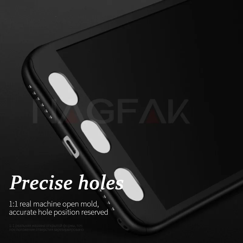 NAGFAK Роскошный Полный чехол для телефона Xiaomi Redmi 5A 4X 4A Note Prime с закаленным стеклом