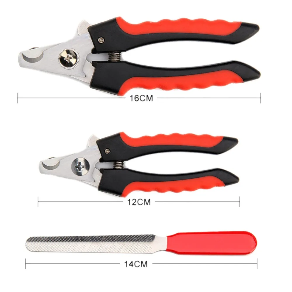 Mayitr Professional Pet Dog Nail Clipper Cutter Stainless Steel Grooming Scissors Clippers for Animals Cats with Lock Sizes S M |