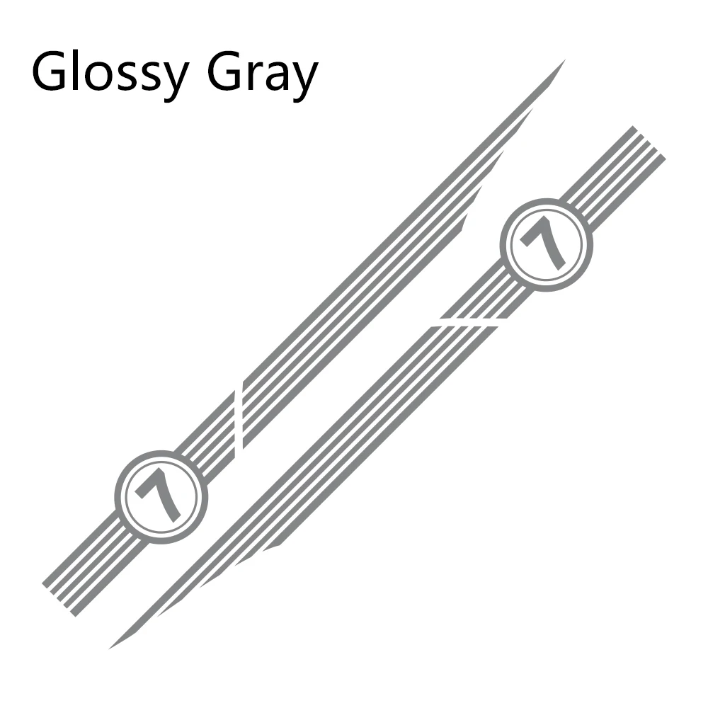 Glossy Gray Автомобильный Стикеры стильная укладка Авто длинные штаны с полосками, DIY настенные наклейки для Mini Cooper R56 R57 R58 R50 R52 R53 R59 R61 R60 F60 F55 F56 F54 - Название цвета: Glossy Gray
