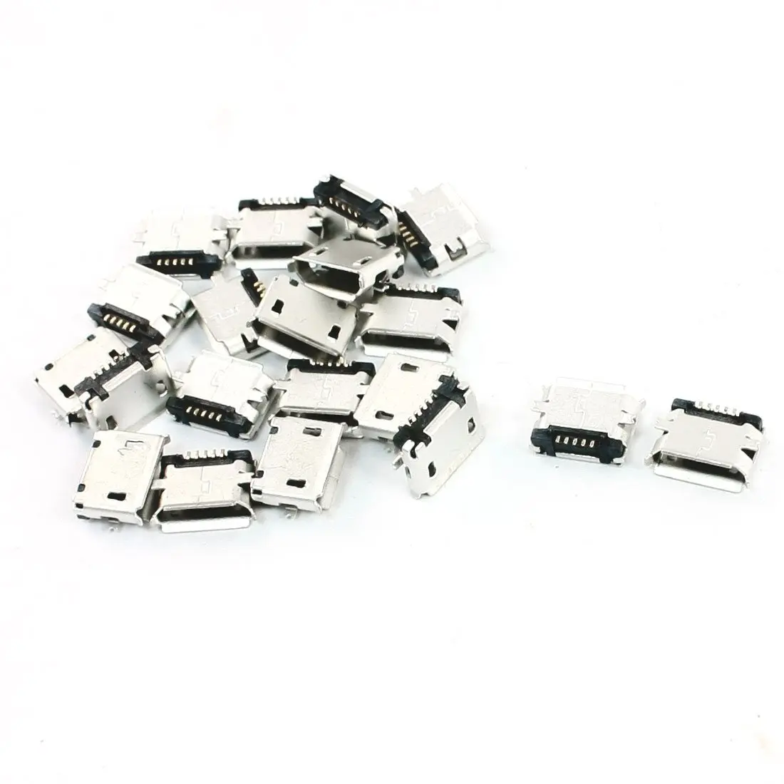 20 штук DIY Micro USB 5 контактный разъем стеклянная поверхность SMD