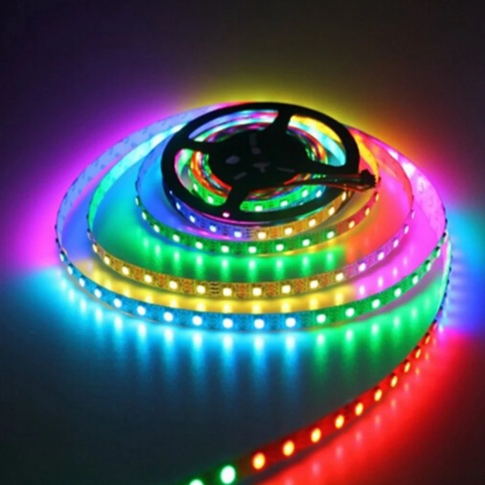 DC5V 1 м 5 водонепроницаемый ip67/IP20 ip65 SMD5050 RGB 30 60 144 светодио дный/m ws2811 ws2812 ws2812b дный в