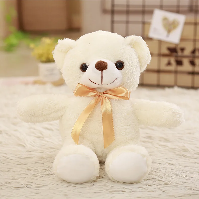 LYDBAOBO 1 шт., 30 см, Kawaii, плюшевый мишка, плюшевая кукла, милый медведь, кукла, игрушка, плюшевый мишка, игрушка для детей, подарок на день рождения - Цвет: white