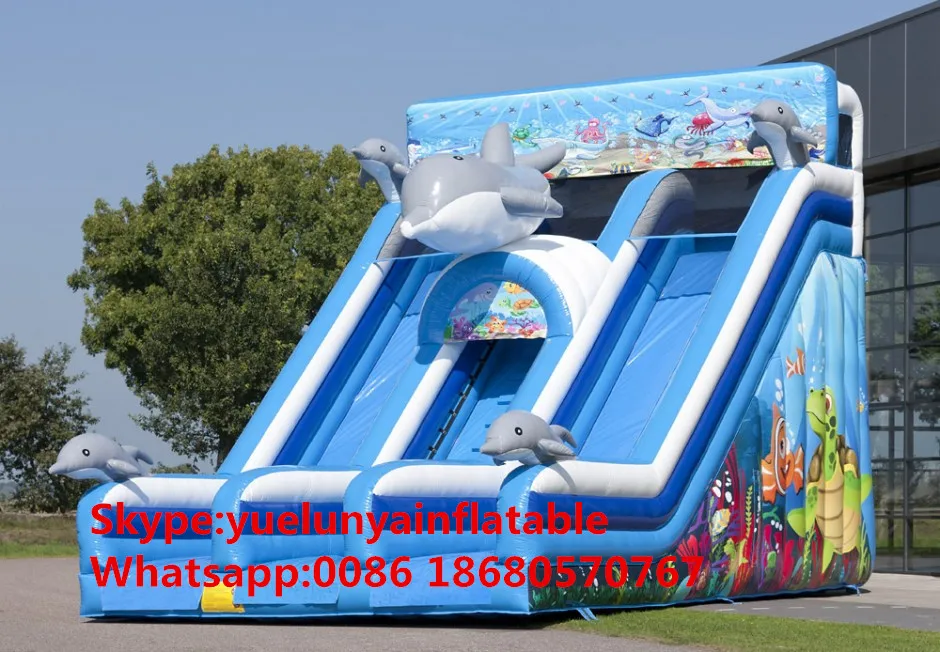 

(China Guangzhou) manufacturers selling inflatable slides,Dolphin slide KY-697