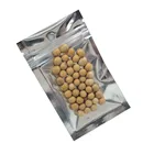 100 шт.лот термогерметичный мешок на молнии из алюминиевой фольги с отверстием для подвешивания многоразовый Майларовый упаковочный пакет прозрачные пластиковые пакеты для закусок