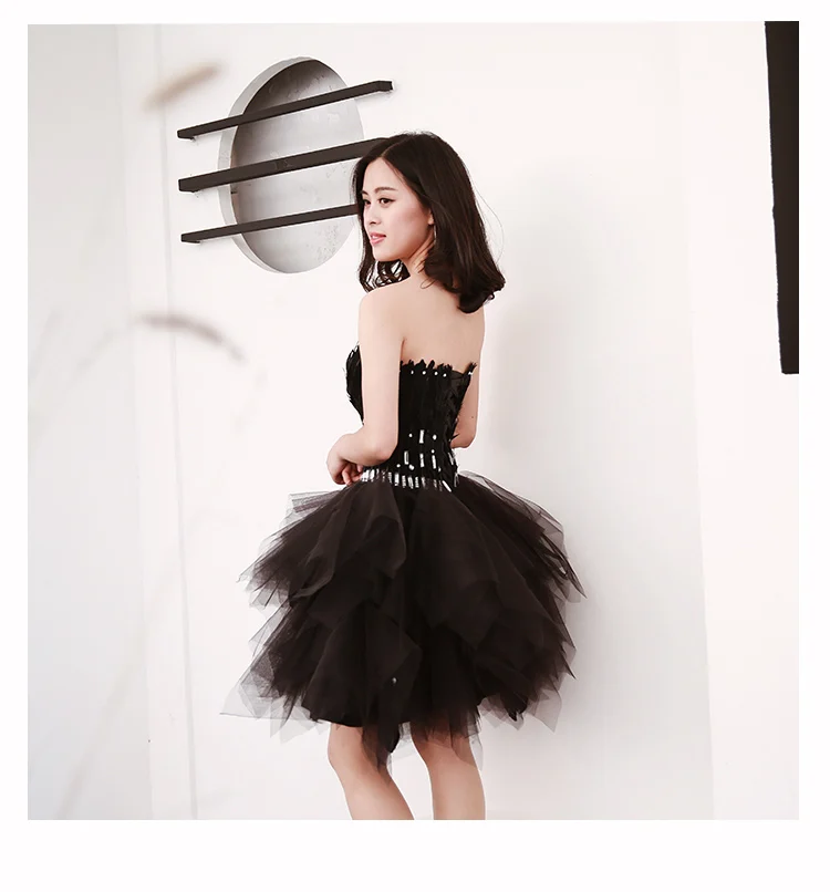 Robe de soiree, сексуальное черное бальное платье, принцесса, без бретелек, вечерние платья, платья для выпускного вечера, vestido de festa, короткие букеты, платья для выпускного вечера