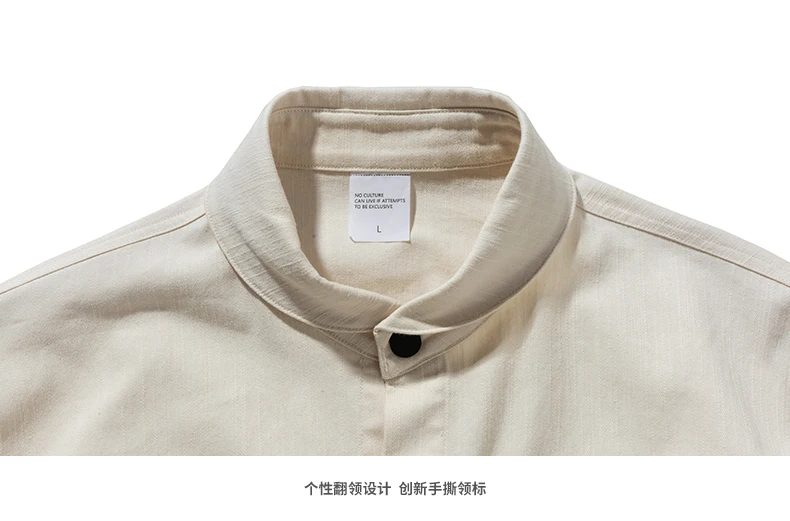 2019 Autumn Multi Pockets Classic Shirt Men Hip Hop Streetwear Loose Solid Cotton Oversized Long Sleeve | Мужская одежда