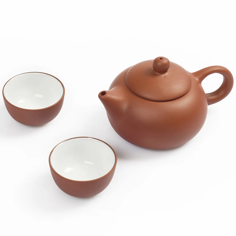 Бесплатная доставка Drinkware кунг-фу чайный сервиз 1 чайник 2 чашка Исин фиолетовый