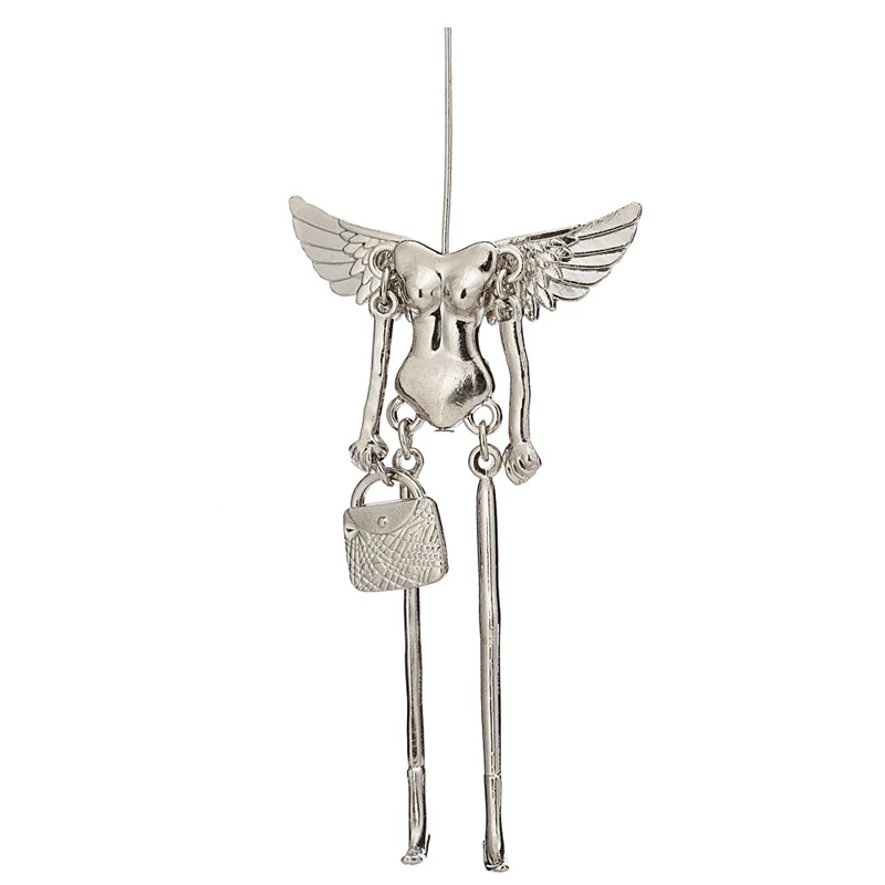 

Подвески для ювелирных изделий с изображением ангельских крыльев, золотистые, серебристые, металлические