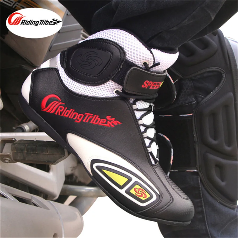 Байкерские ботинки для верховой езды 2017 г. короткие байкерские Botas Moto Motoqueiro Motocicleta