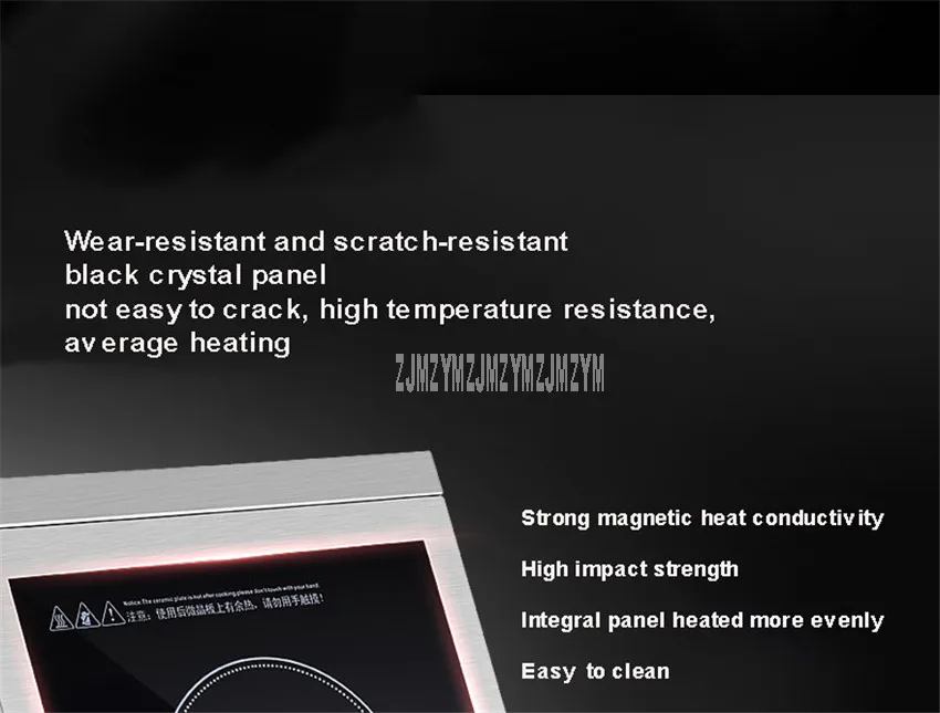 3500W High Power Commercial Electric Induction Cooker Stir-frying Electric Oven Plate Cooker Black Crystal Panel Cooktop SY3501