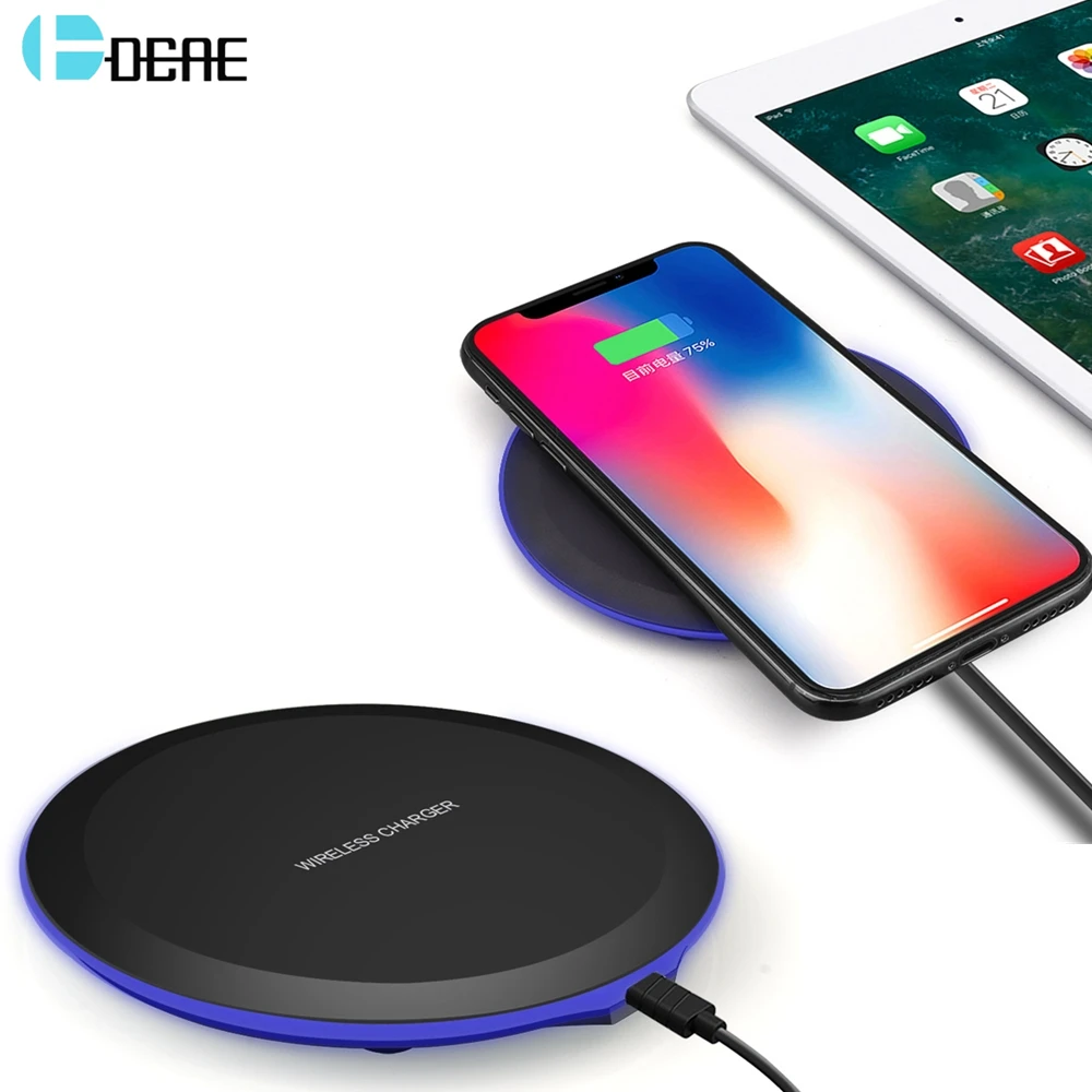 Беспроводное зарядное устройство DCAE Qi для iPhone X 8 Plus XS MAX XR беспроводная зарядная