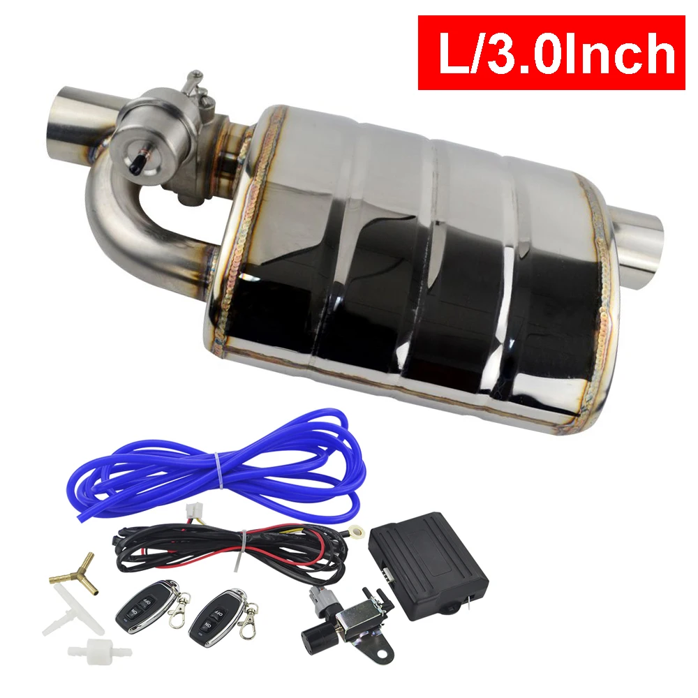 3 Inch ACC02 left Нержавеющая сталь 2," или 3" левый и правый наконечник на один выхлоп глушитель клапан выхлопа выреза с беспроводным пультом дистанционного управления - Цвет: 3 Inch ACC02 left