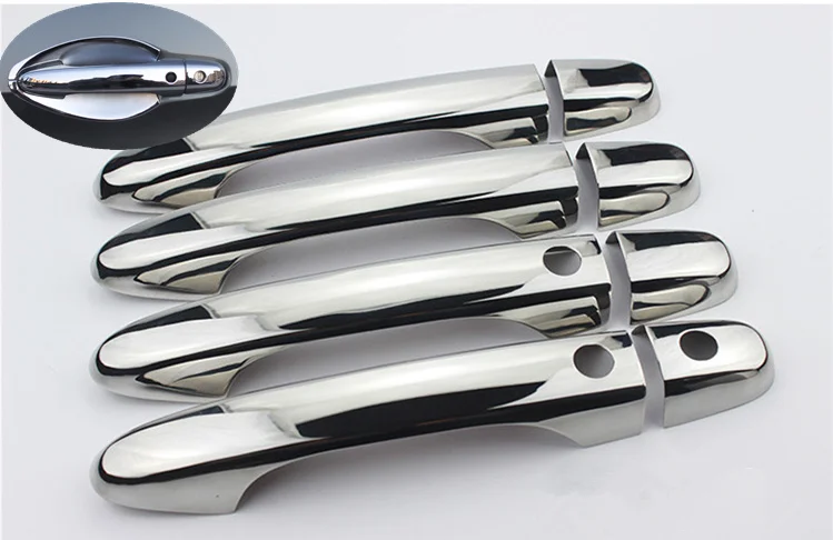 

FUNDUOO For Honda CR-V CRV 2012 2013 2014 2015 New Chrome Door Handle Covers trim With Two Smart Entry Buttons Car Accessories
