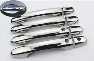 FUNDUOO для Honda CR-V CRV 2012 2013 2014 2015 Новый хромированные покрытия для дверных ручек отделка с двумя умными кнопками входа автомобильные аксессуары