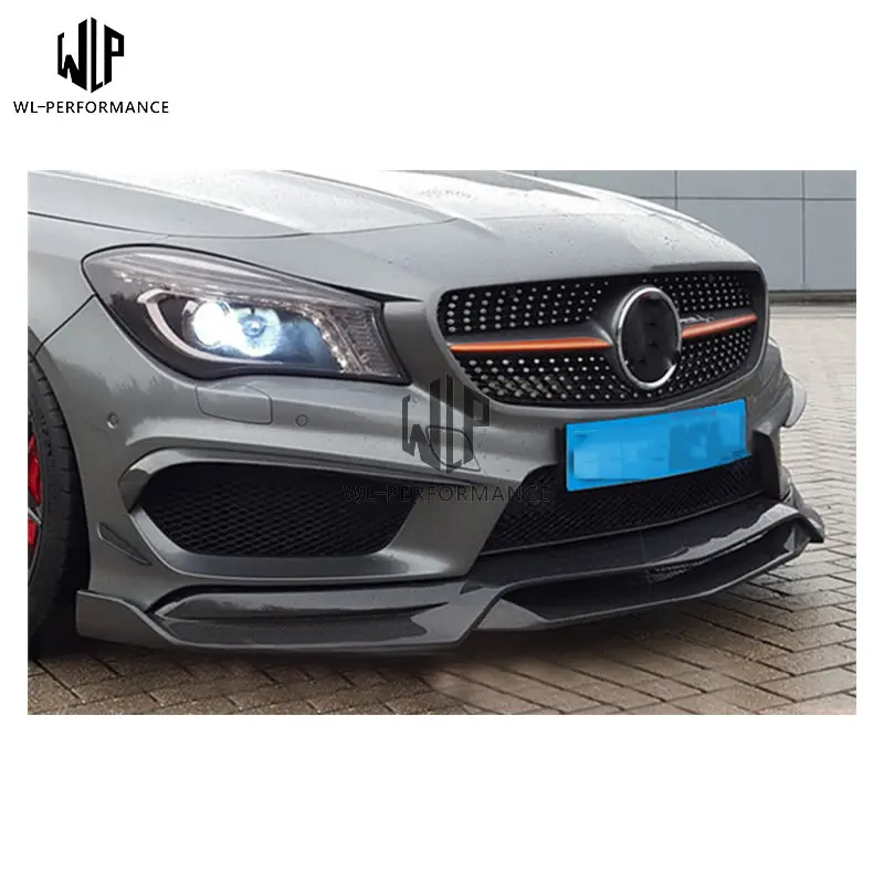 CLA углеродное волокно R1 Стиль переднего бампера спойлер диффузор автомобильный комплект кузова для Mercedes Benz CLA W117 спортивный автомобиль Стайлинг использование 13-15