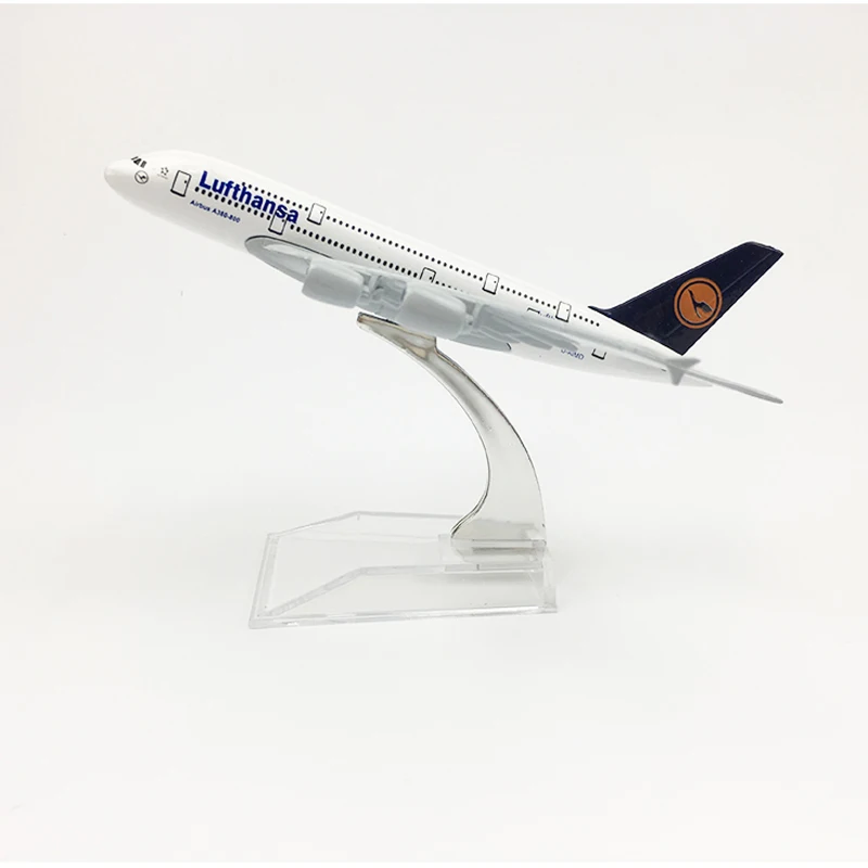 Lufthansa модель аэроплана Аэробус A380 самолет 16 см с металлическими заклепками; туфли-лодочки сплава литья под давлением 1:400 игрушечные модели самолетов Коллекционные сувениры