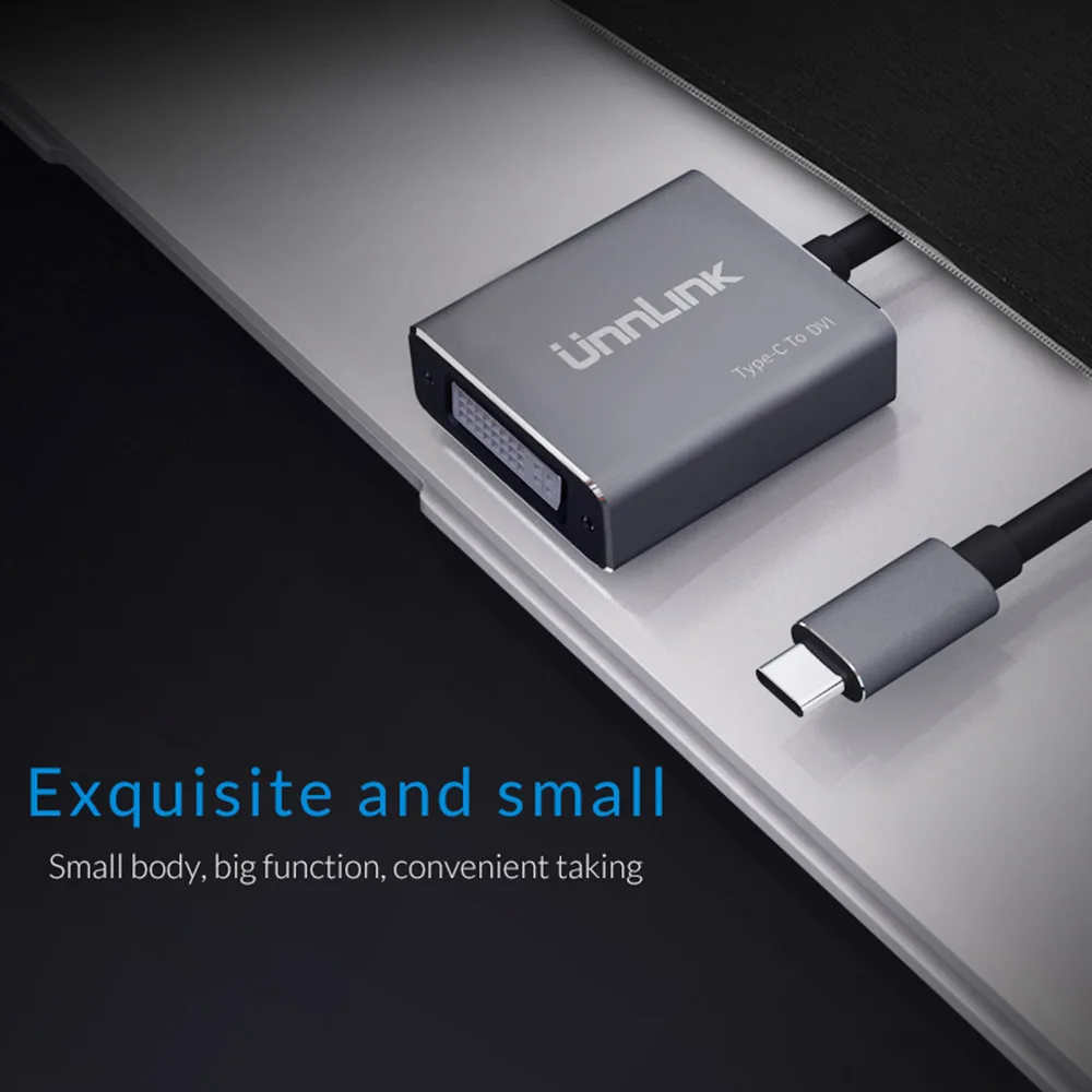 Кабель преобразователь Unnlink USB C на DVI Type FHD1080P 60 Гц Thunderbolt 3 адаптер для Macbook p20 p30 Galaxy