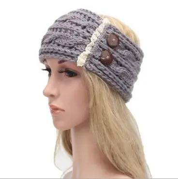 Новинка 2016 ручная работа одноцветная повязка на голову с пуговицами женская