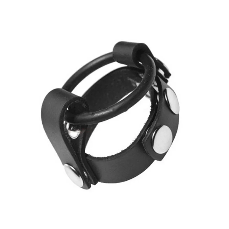 sex toy for men PU Leather Cock Rings Rubber Extender Ring Adult Games Penis Sex Toys For Male product shop | Красота и здоровье