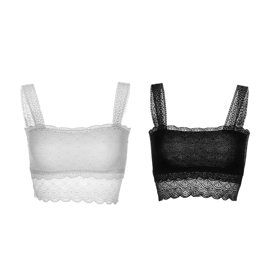 1 шт. женский кружевной Бюстгальтер бандо на бретельках|top bandeau|bandeau topwhite bandeau top |