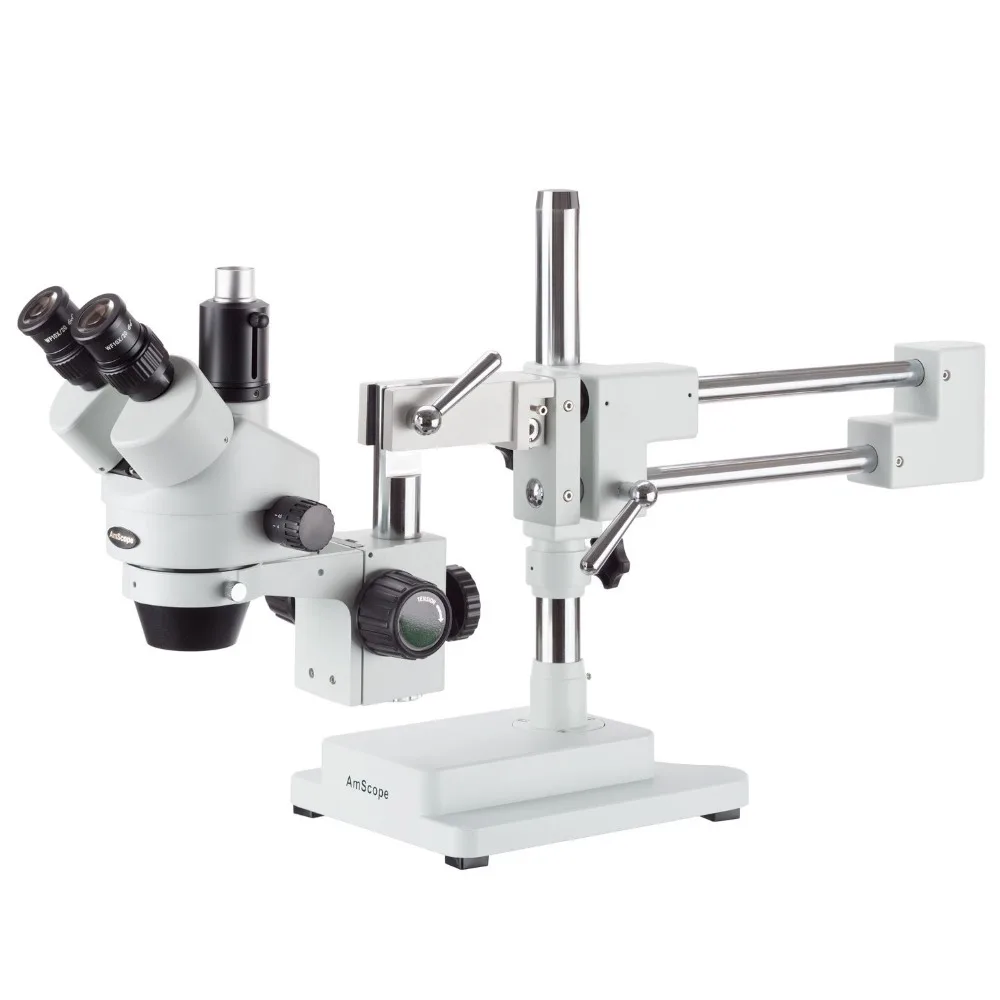 Микроскоп AmScope 7X-45X Тринокулярный стереомикроскоп с двойной стрелой | Инструменты