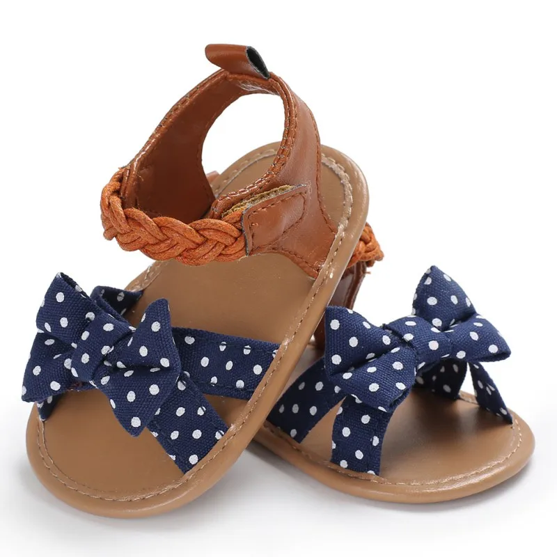 

Girl Sandals Summer Baby Girl Shoes Denim Cotton Dotted Bow Baby Girl Sandals Newborn Baby Shoes Playtoday Beach Sandals