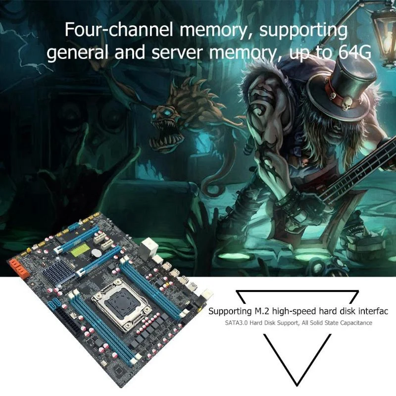 X79 Комплектация Deluxe материнская плата Lga2011 4 канала Ddr3 памяти M.2 Usb3.0 Sata3 Pci-E Pc