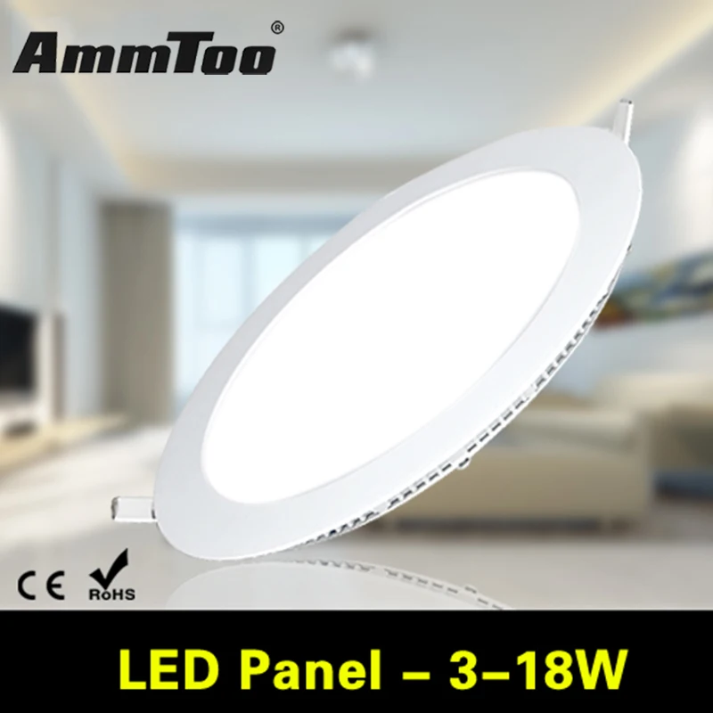 1 шт. ультратонкий Встраиваемый светодиодный панельный светильник 3 Вт 6 9 12 15 18