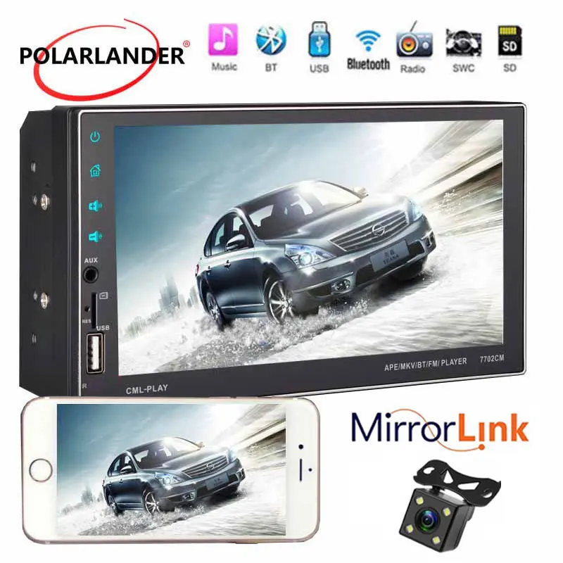 Новинка 2018 USB/AUX/FM/SD/SWC задний вид HD зеркальная связь Bluetooth MP5 плеер стерео емкостный
