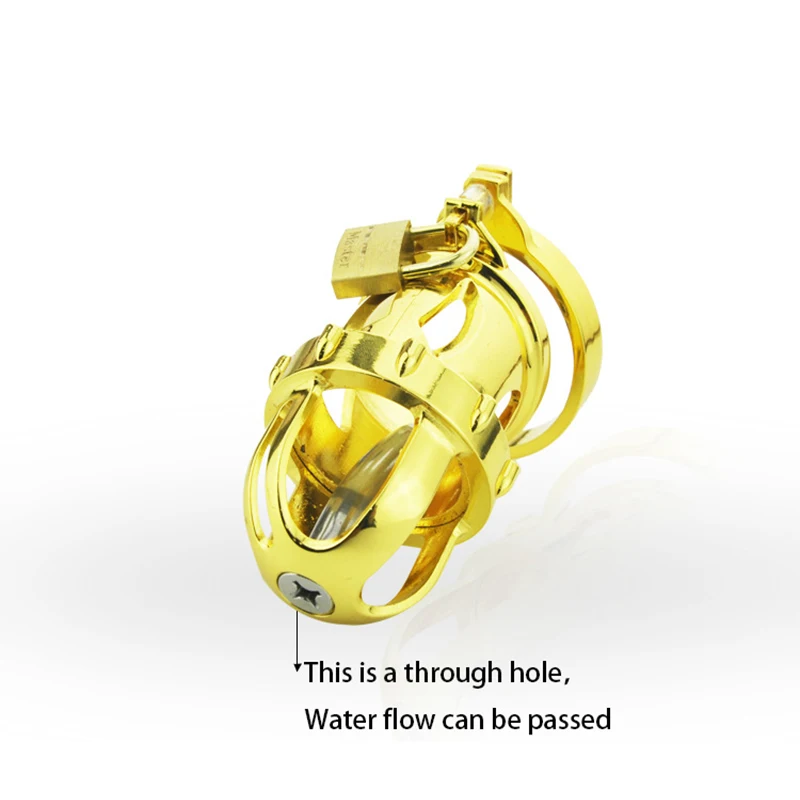 Chaste Bird Gold Kinger Мужской Целомудрие устройство целомудрие клетка золотое покрытие
