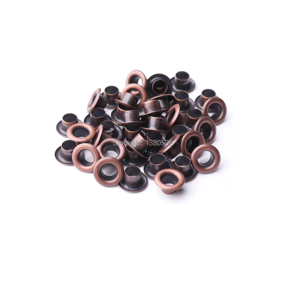 

100pcs/lot 8*4*4mm copper color metal garment Eyelets for belt shoes