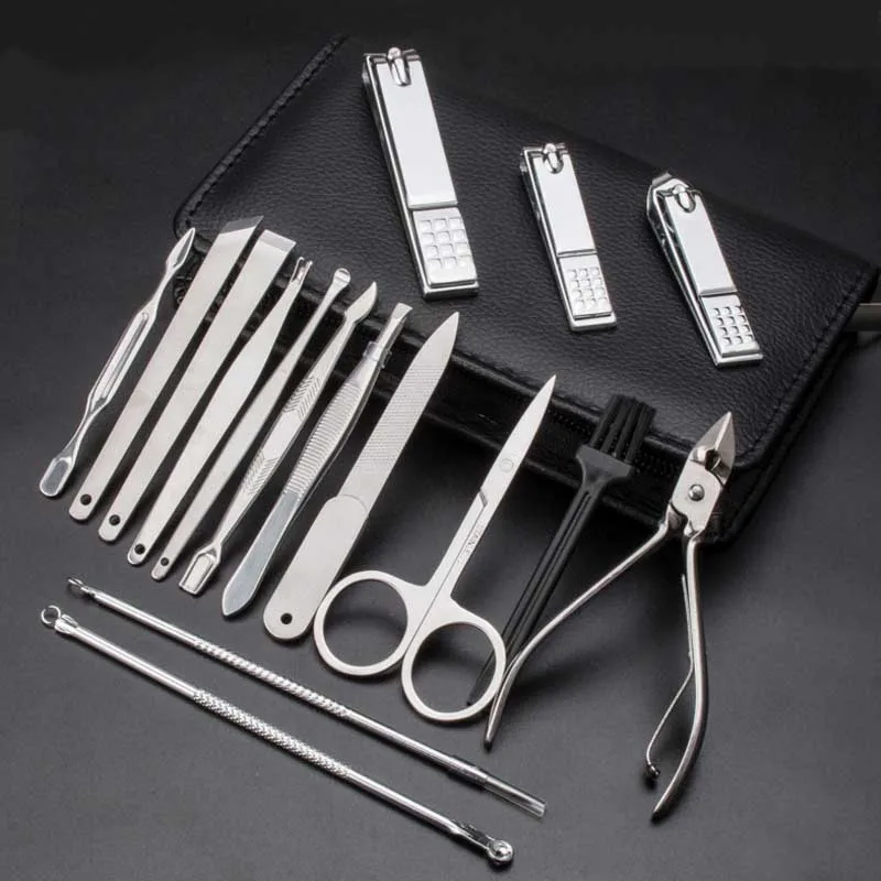 16 шт. набор для маникюра и педикюра из нержавеющей стали|nail care tools|manicure setmanicure set