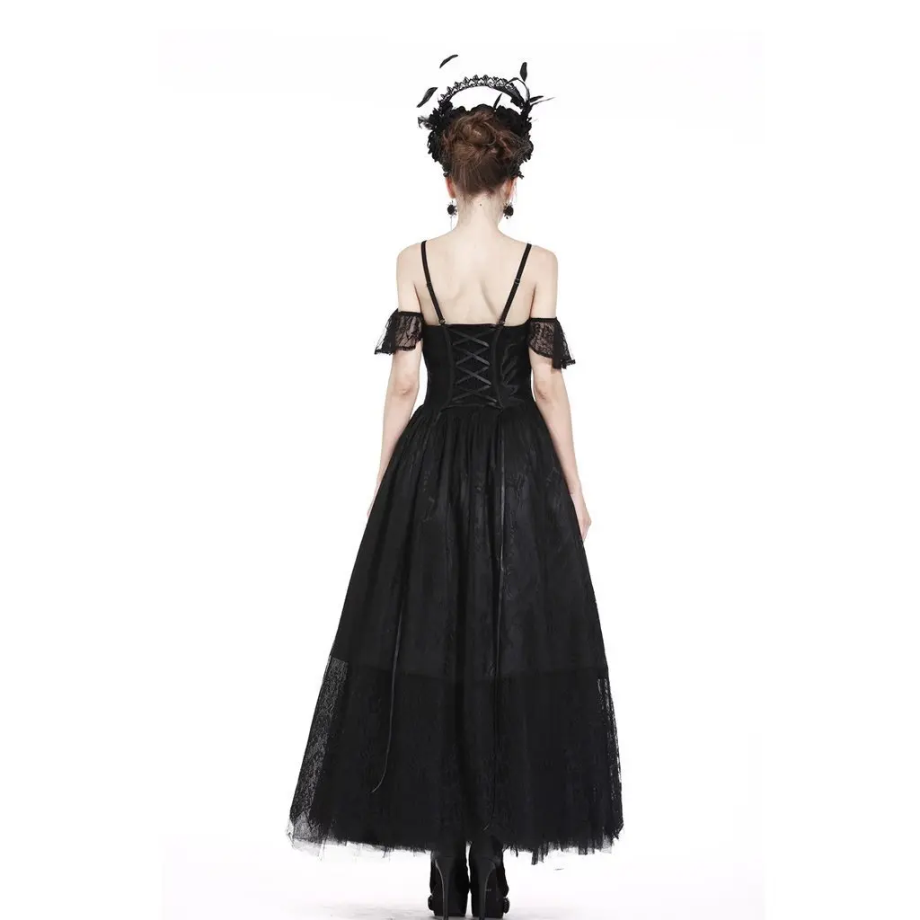 Darkinlove Для женщин Гот многослойное платье принцессы с длинные Laced DW186 | Женская