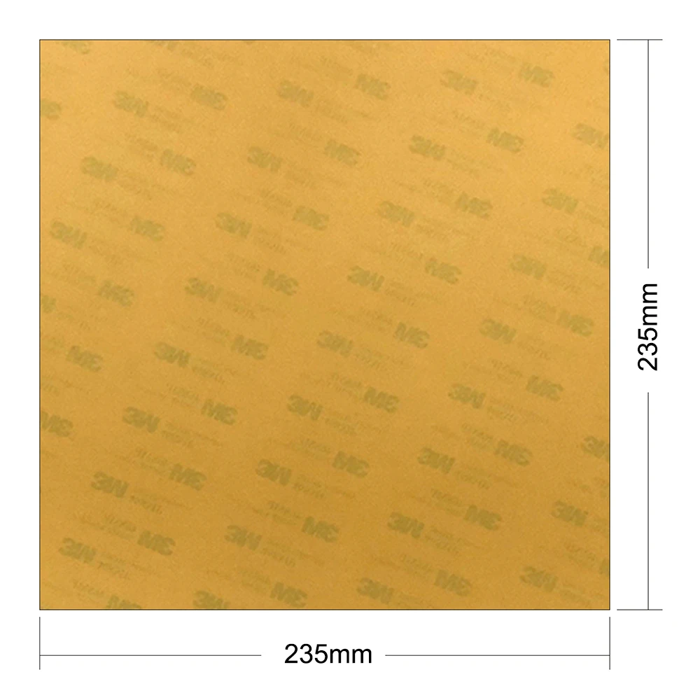 

ENERGETIC PEI Ultem1000 Sheet 235 x 235mm 3D Printer Build Surface 0.2mm Thickness with 3M 468MP Adhesive for Ender-3 Hot Bed