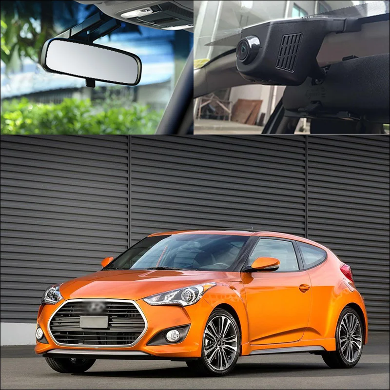 BigBigRoad для Hyundai Veloster Автомобильный Wifi DVR FHD 1080P видеорегистратор Скрытая установка G