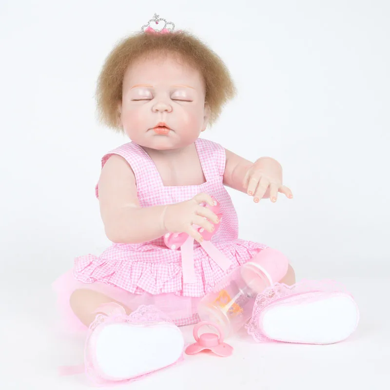 LEOOFU 55 см 22 дюймов bebe Кукла реборн принцессы для девочек подарок на Новый год