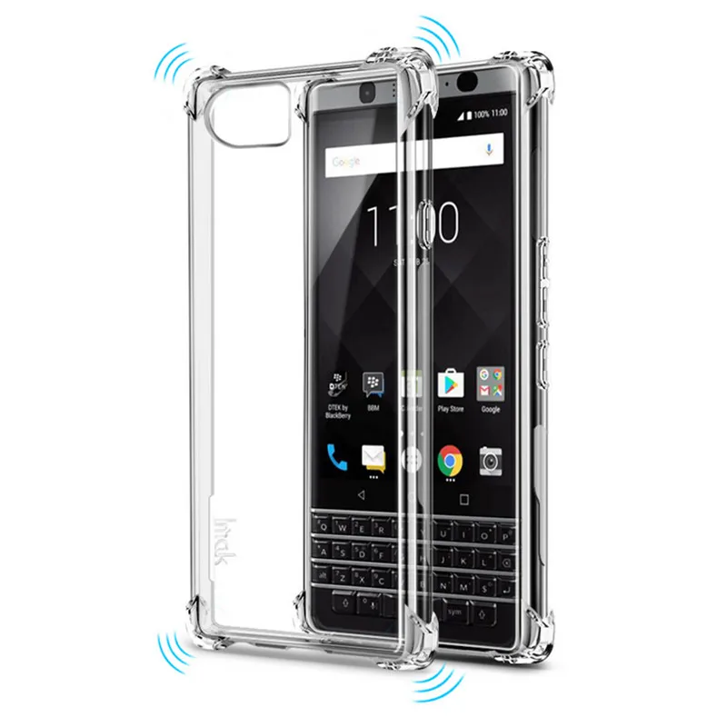 Противоударный прозрачный чехол из ТПУ для BlackBerry Key 2 Lite KEY2 Keyone DTK70 Motion Mercury