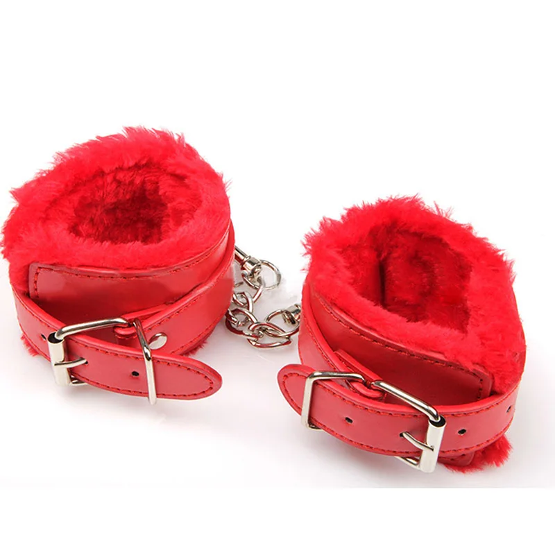 Секс игрушки для пар PU SM кожаное сексуальное нижнее белье бондажа наручники ног