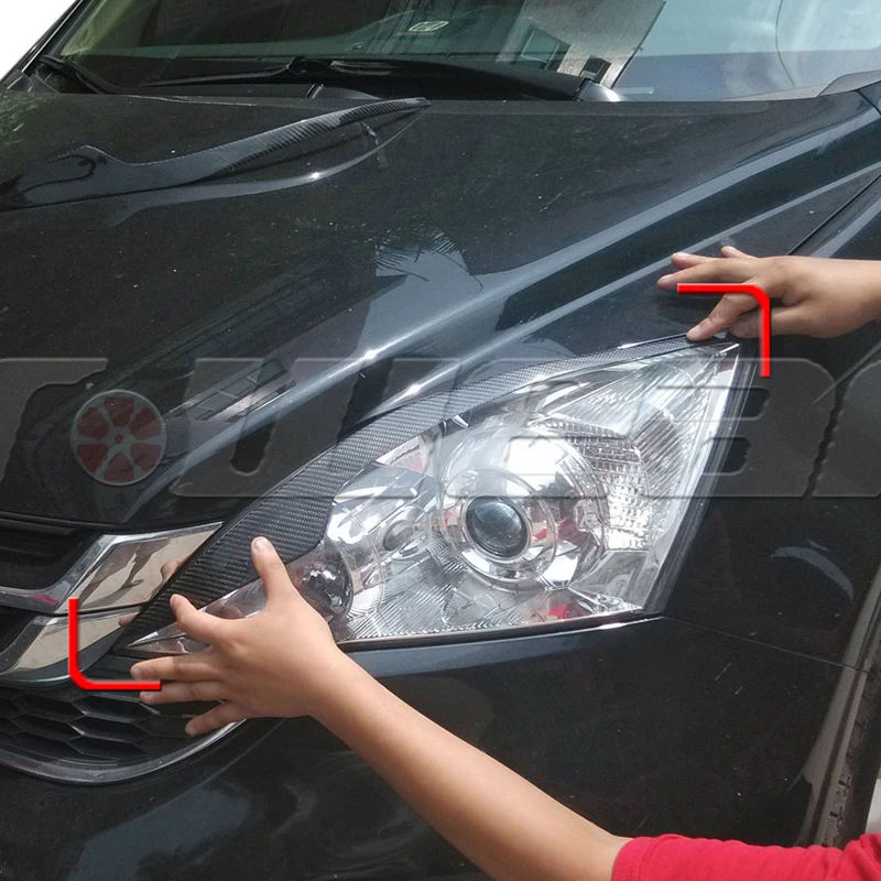 Чехол для передней фары Hon da CRV CR-V из углеродного волокна веки бровей 2007 ~ 2011 |