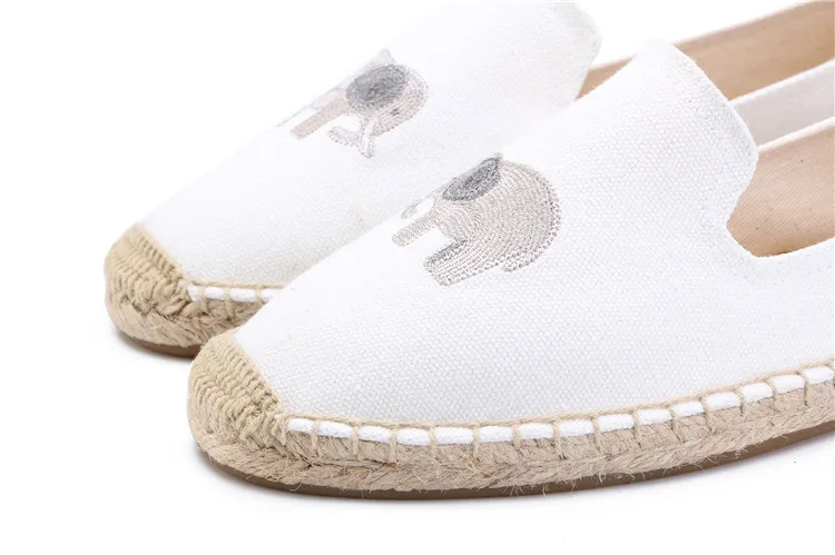 MInmclas/Новинка; Alpargatas Espadrilles; удобные женские повседневные тапочки с рисунком; дышащие льняные парусиновые тапочки из конопляной ткани для девочек