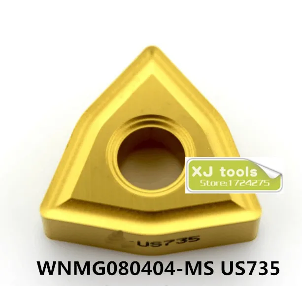 

10 шт., WNMG080404-MS US735/WNMG080408-MS US735, карбидные вставки для MWLNR/WWLNR, токарные лезвия для нержавеющей стали