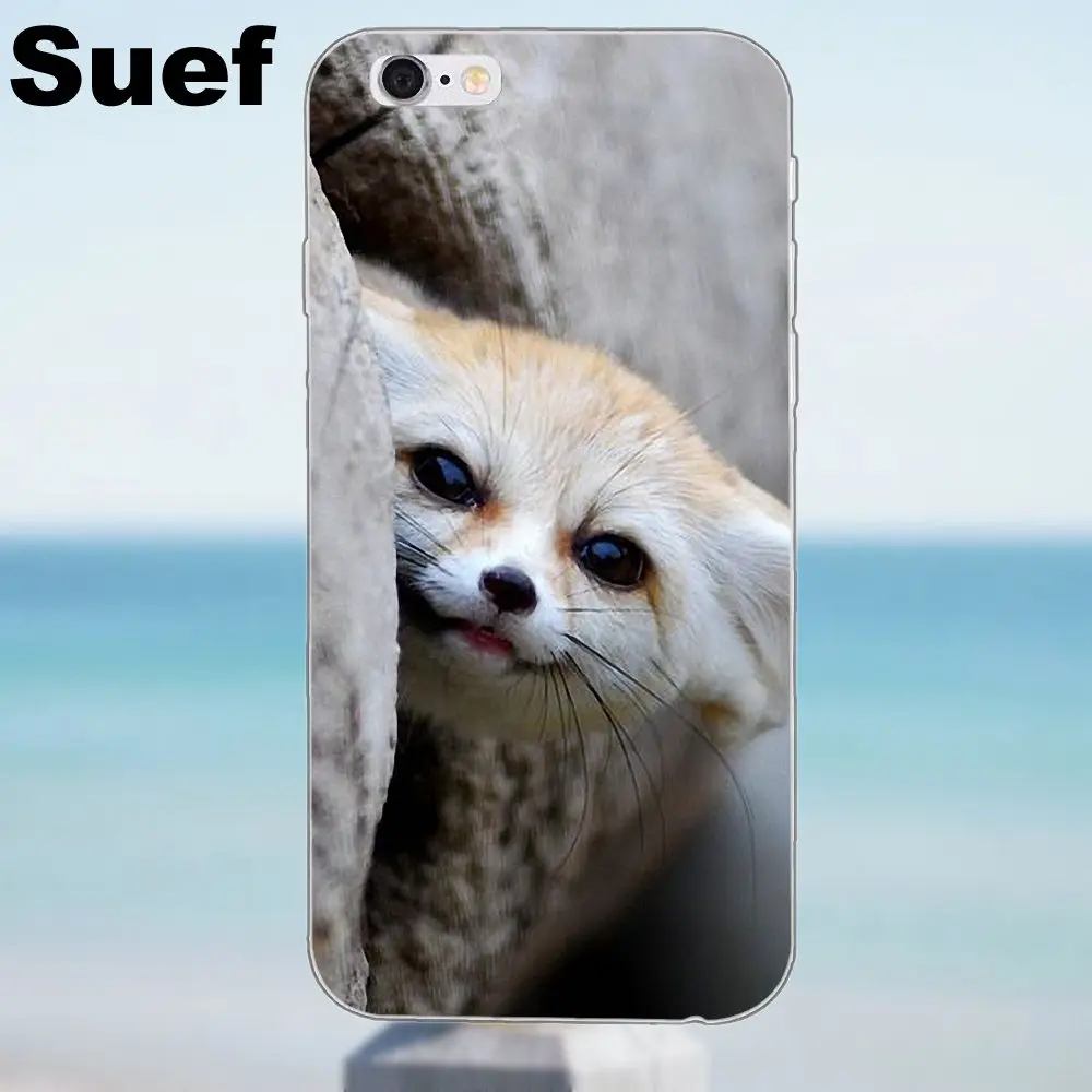 Suef Fennec Fox Мягкий ТПУ чехол для iPhone 4 4S 5 5S 5C SE 6 6S 7 8 Plus X Galaxy J1 J3 J5 J7 A3 A5 2016 2017|case for iphone|case