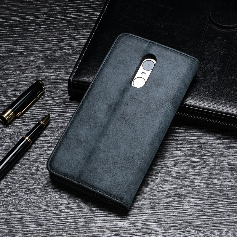 ITien прочный деловой кожаный защитный чехол-книжка для Xiaomi Redmi 4X Note 4 TPU силиконовый