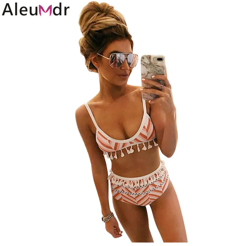 Aleumdr сексуальный пуш ап бахрома кисточка купальники из двух частей купальник Pom