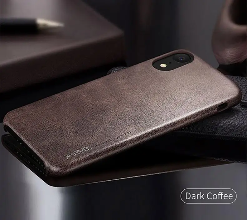 brown Роскошный Ретро мягкий из искусственной кожи чехол для iphone XS Max XR X Ультра тонкая задняя крышка для iphone 11 Pro Max 8 7 6 6S Plus X S 5 5S чехол - Цвет: brown