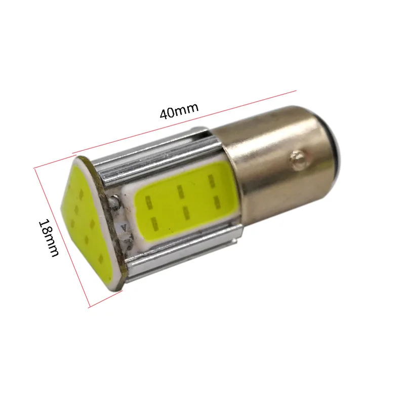 2х Белый 1156 Cob Led авто лампа G18 Ba15s 4COB LED Сигнал поворота Задняя автомобильная