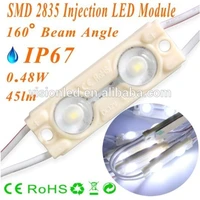 led injection module one module with 2pcs super bright 2835 smd led waterproof ip67 12v