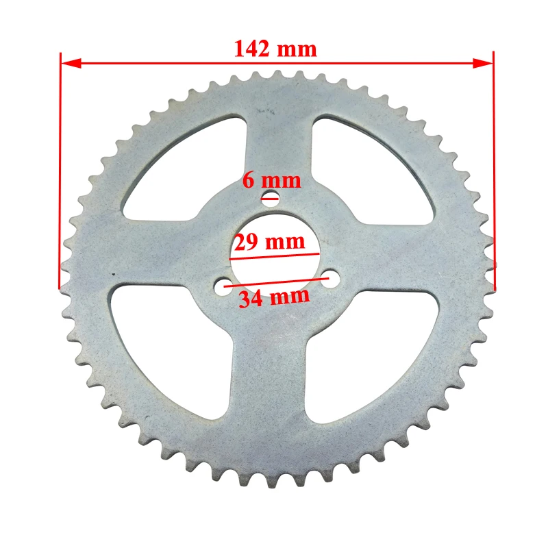 XLSION T8F 116L цепь + 6T Коробка передач 54T Задняя звездочка для 47cc 49cc Мини Мото карманный