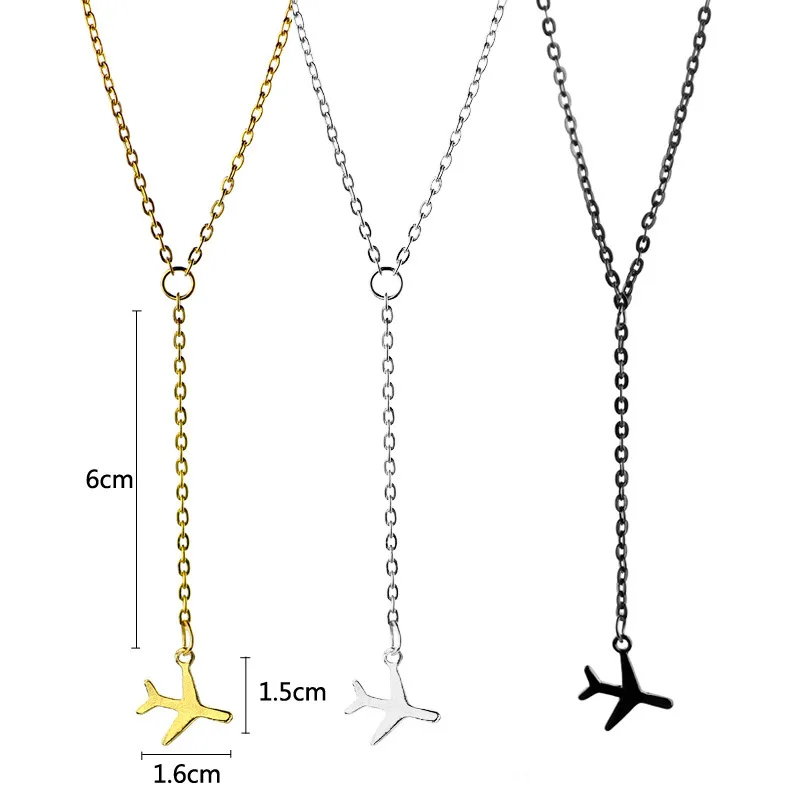 

Модное ожерелье золотого и серебряного цвета с подвеской в виде самолета, самолета, цепочка, многослойное ожерелье для женщин, крошечные Из...